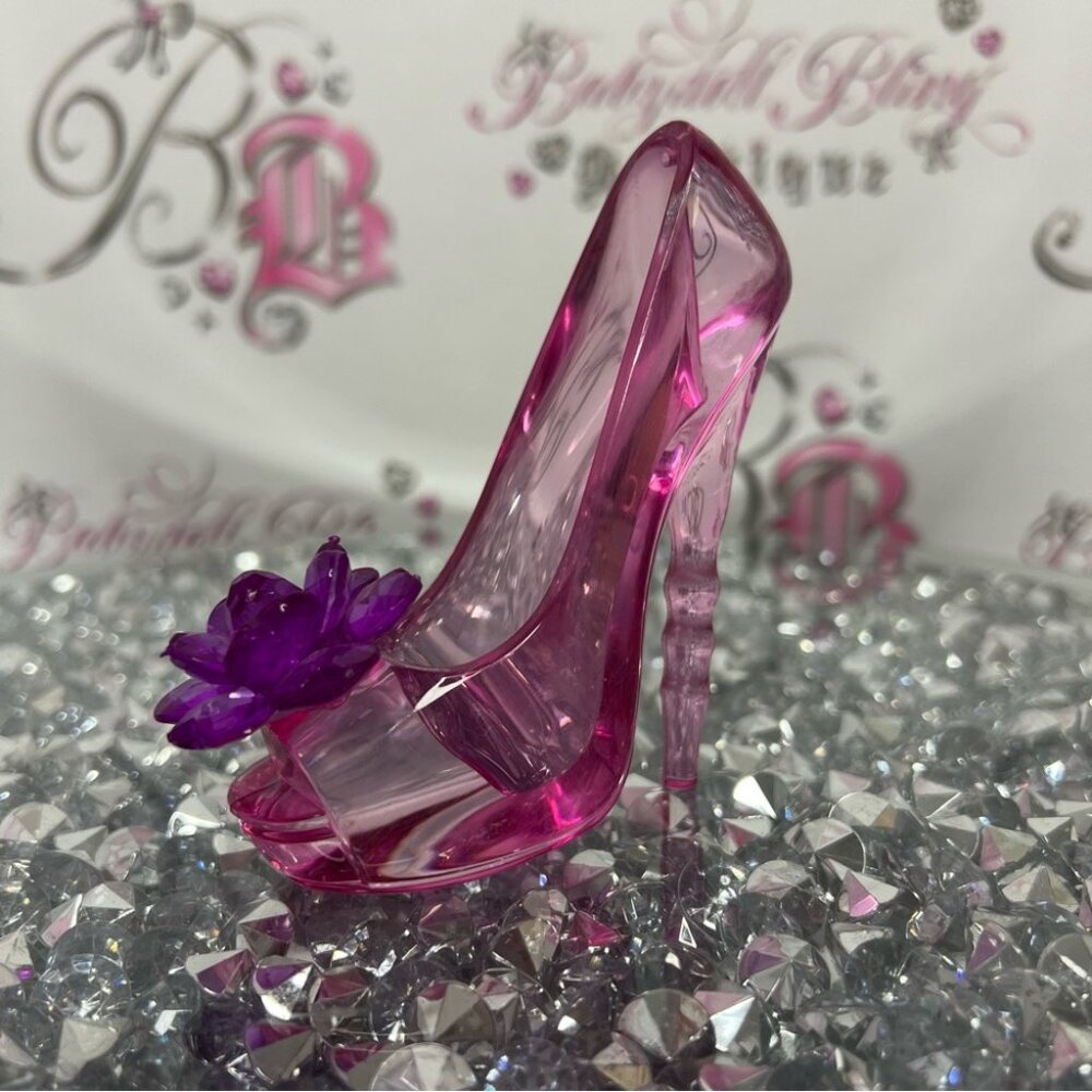 High heel decor pink purple mini clear see through miniature shoe lover heels 👠 - Picture 2 of 9